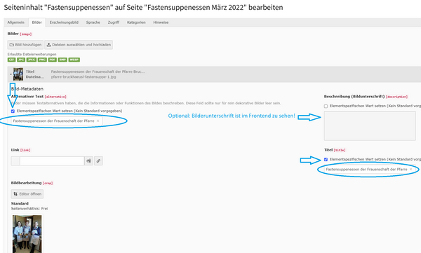 Auch der alternative Text ist für SEO wichtig.